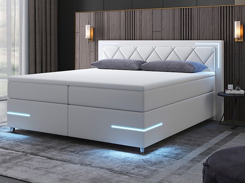 wonello Boxspringbett Arizona, mit LED Beleuchtung günstig online kaufen