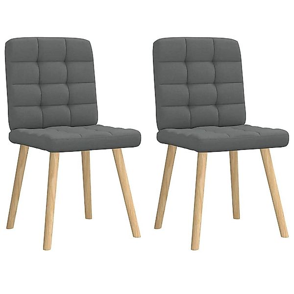 vidaXL Esszimmerstuhl Esszimmerstühle 2 Stk. Dunkelgrau günstig online kaufen