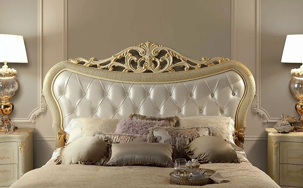 JVmoebel Bett Doppelbett Bett Luxus Betten Holz Bettgestelle Beige Design M günstig online kaufen