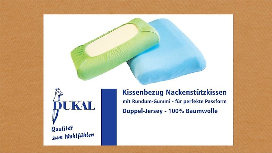 DUKAL Kissenbezüge Nackenstützkissen, aus hochwertigem DOPPEL-Jersey, günstig online kaufen