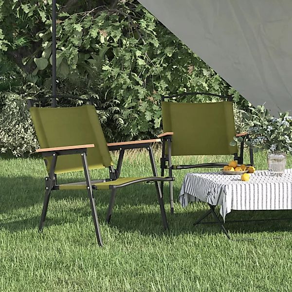 Vidaxl Campingstühle 2 Stk. Grün 54x55x78 Cm Oxford-gewebe günstig online kaufen