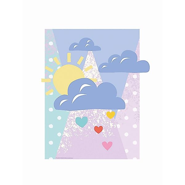 Komar Poster Kleine Wolken Multicolor 30 x 40 cm 610188 günstig online kaufen