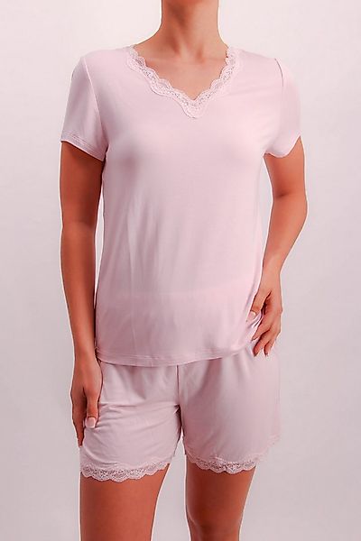 JOOP! Shorty Set (2 tlg) mit Spitzendetails, V-Ausschnitt, kurzärmelig günstig online kaufen