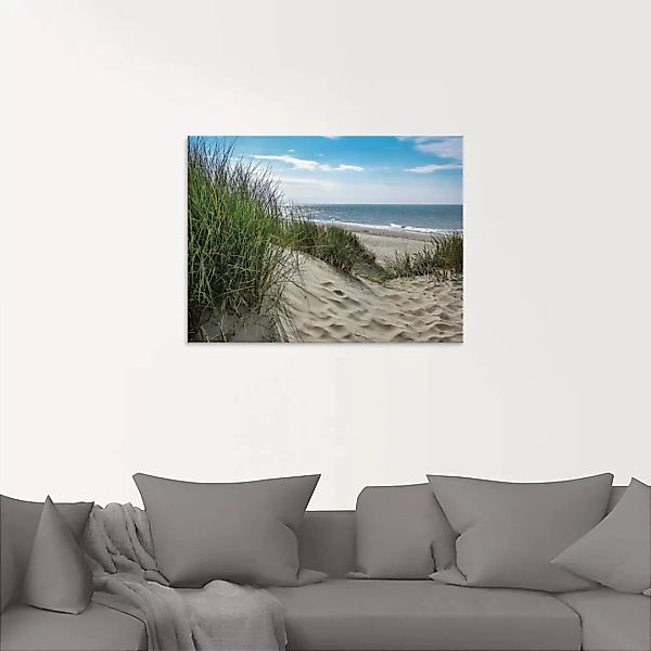 Artland Glasbild »Dünenlandschaft im Sommer an der Nordsee«, Strand, (1 St. günstig online kaufen