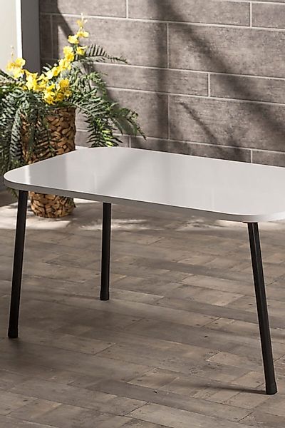 en.casa Couchtisch (1-St), Metallbeine, in Weiß günstig online kaufen