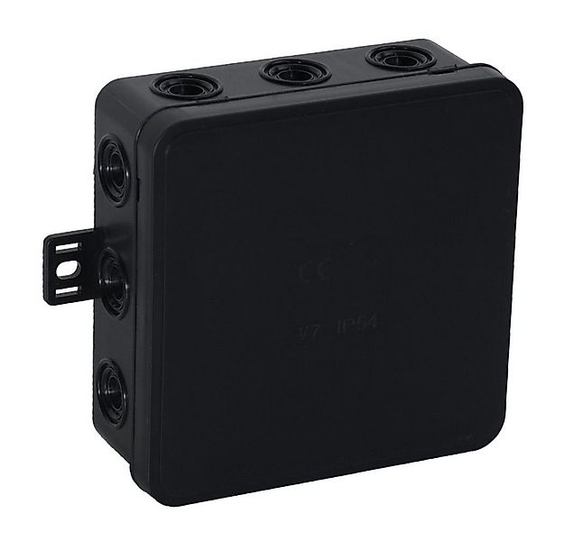 ViPlast Kabelbox Abzweigdose V7 Aufputzdose 12 Einführungen schwarz 400V, ( günstig online kaufen