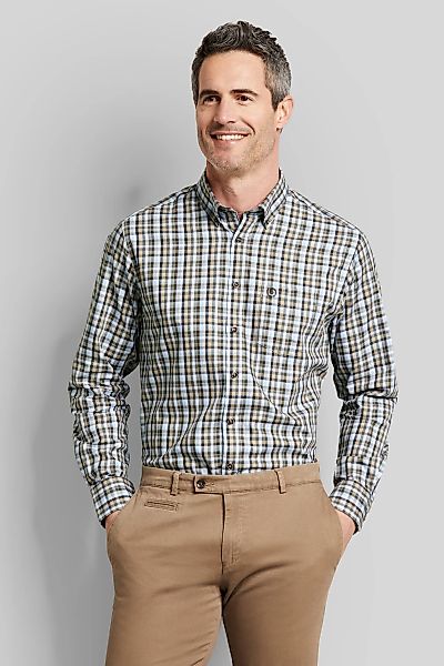 bugatti Langarmhemd "Modern Fit" mit Button-Down-Kragen günstig online kaufen