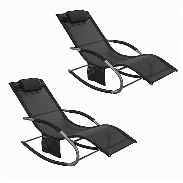 SoBuy Gartenliege OGS28x2, 2 st, Sonnenliege günstig online kaufen