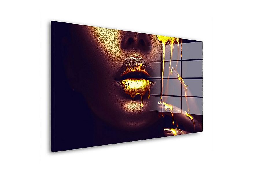 Artedinoi Acrylglasbild Frau Gesicht Gold Style Acrylglas Wandbild Bild Wan günstig online kaufen