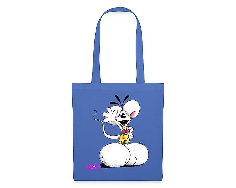 Spreadshirt Henkeltasche Diddl Diddlmaus Coole Pose Winkt Lächelnd Stoffbeu günstig online kaufen