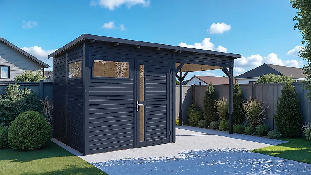 BERTILO Gartenhaus "Pentus 2 Lounge anthrazit" günstig online kaufen