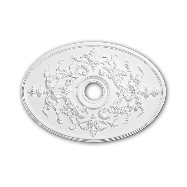 PROFHOME 156041 RoSette aus Polyurethan DeckenroSette Medaillon 78,5 x 54,4 günstig online kaufen