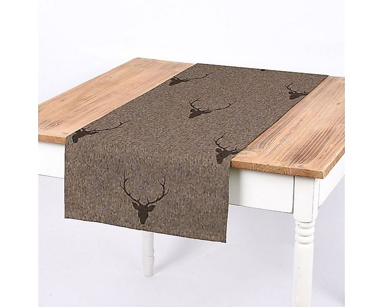 SCHÖNER LEBEN. Tischläufer SCHÖNER LEBEN. Tischläufer Jacquard Hirschkopf b günstig online kaufen