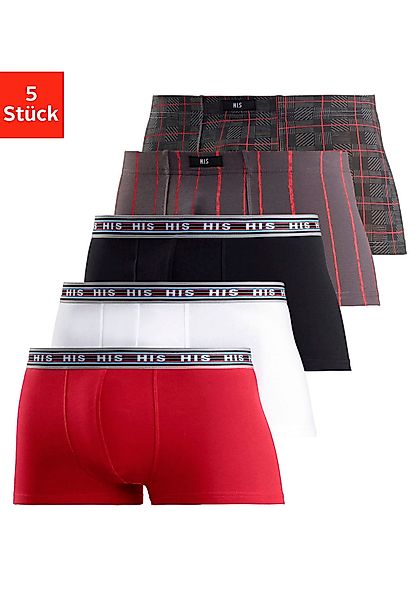 H.I.S Hipster, (Packung, 5 St.), knapp sitzende Boxershorts aus Baumwoll-St günstig online kaufen