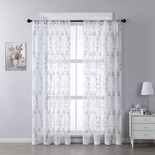 BYSURE Gardine NF12WH00129, Stangendurchzug (2 St), günstig online kaufen