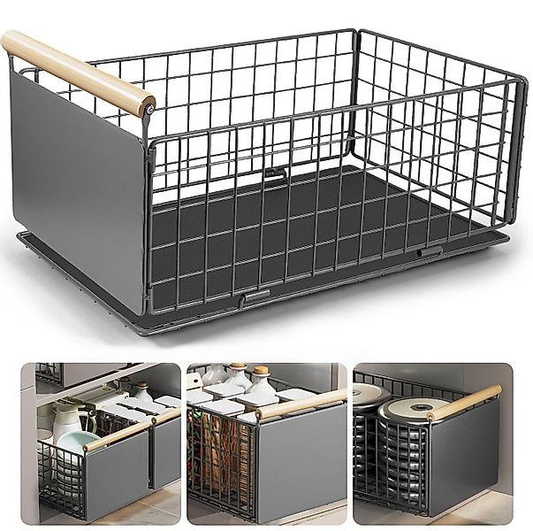 BlingBin Küchenregal Teleskopschublade Schublade Faltbare Erweiterbar Küche günstig online kaufen