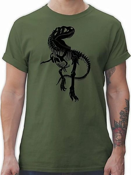 Shirtracer T-Shirt T-Rex Skelett - schwarz Tiere Zubehör günstig online kaufen