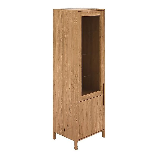 Lomadox Vitrine THORNBURY-165 Vitrinenschrank, Wildeiche massiv geölt, mont günstig online kaufen