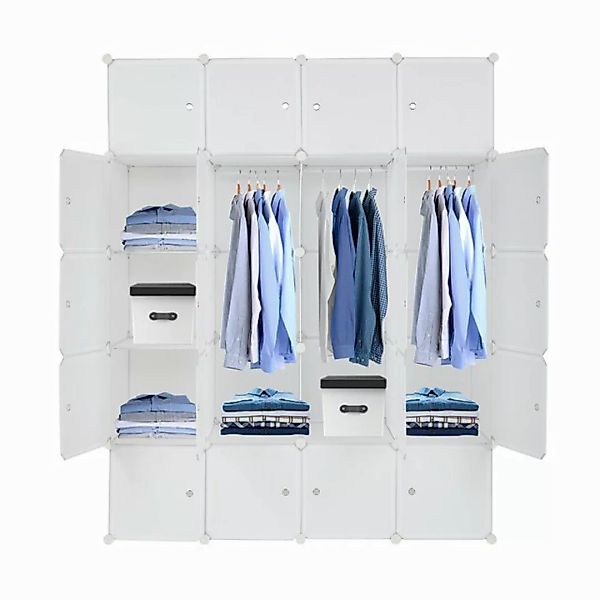 Bellavio Kleiderschrank Steckregal (142*47*178cm, 20-St., Tragbarer Regalsy günstig online kaufen