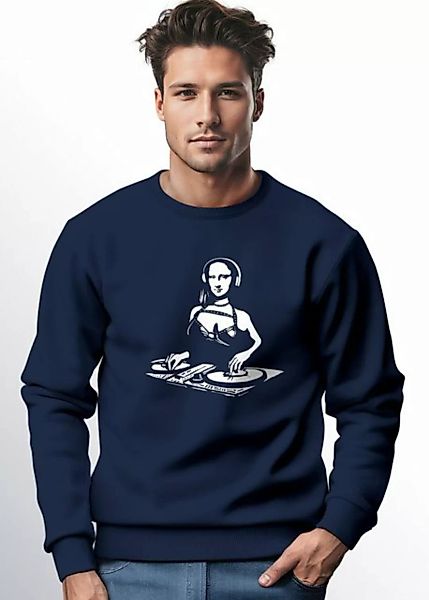 Neverless Sweatshirt Sweatshirt Herren Bedruckt Mona Lisa Techno Festival D günstig online kaufen