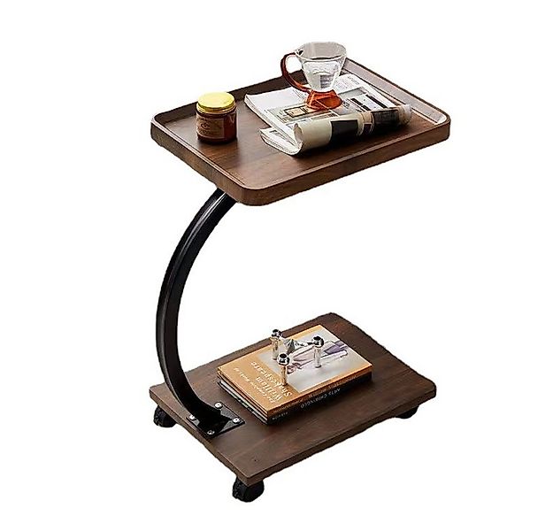 NUODWELL Beistelltisch Beistelltisch C-Form, Beweglicher Holz Couchtisch Kl günstig online kaufen