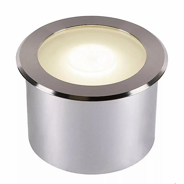 LED Bodeneinbaustrahler Dasar Flat in Edelstahl 7W 520lm IP67 3000K günstig online kaufen