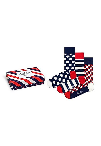 Happy Socks Basicsocken 3-Pack Classic Navy Socks Gift Set aus nachhaltiger günstig online kaufen
