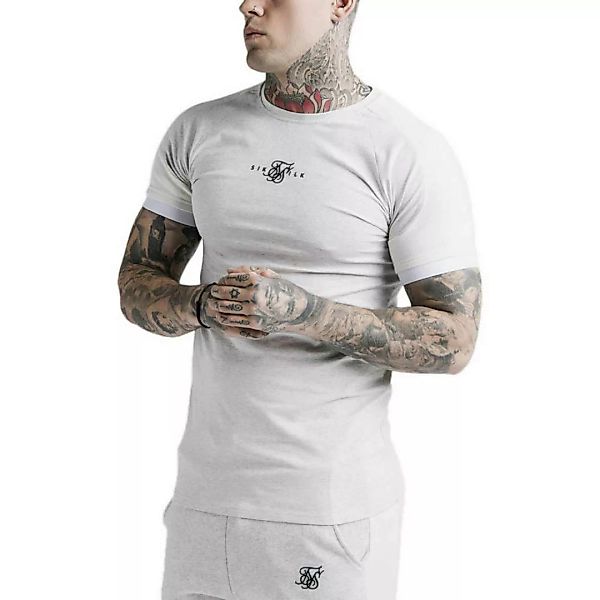 Siksilk Unite Rib Raglan Gym Kurzärmeliges T-shirt M Grey Marl günstig online kaufen