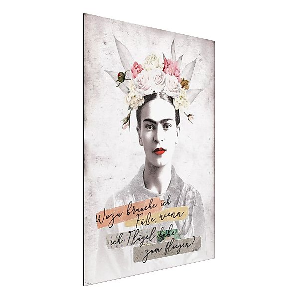 Alu-Dibond Bild Sprüche - Hochformat 3:4 Frida Kahlo - Zitat günstig online kaufen