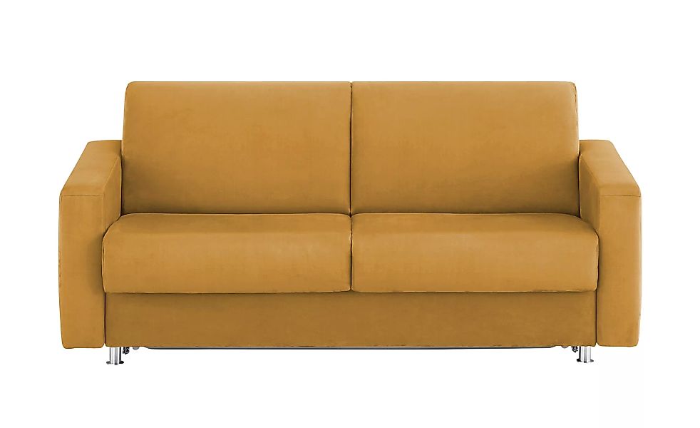 Schlafsofa - gelb - 195 cm - 84 cm - 100 cm - Polstermöbel > Sofas > 2-Sitz günstig online kaufen