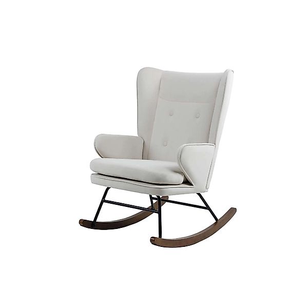 MeGusta Moderner Stuhl Schaukelstuhl Beige Polsterstuhl Esszimmerstuhl mit günstig online kaufen