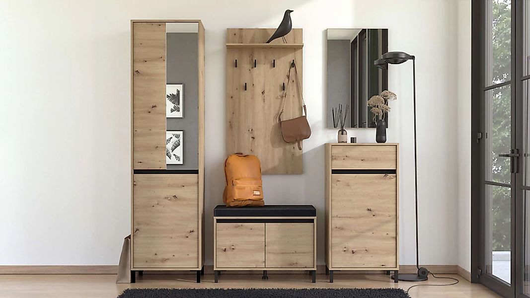 Home affaire Garderoben-Set "Arran Flurmöbel, Dielenmöbel, Flurschrank, Flu günstig online kaufen