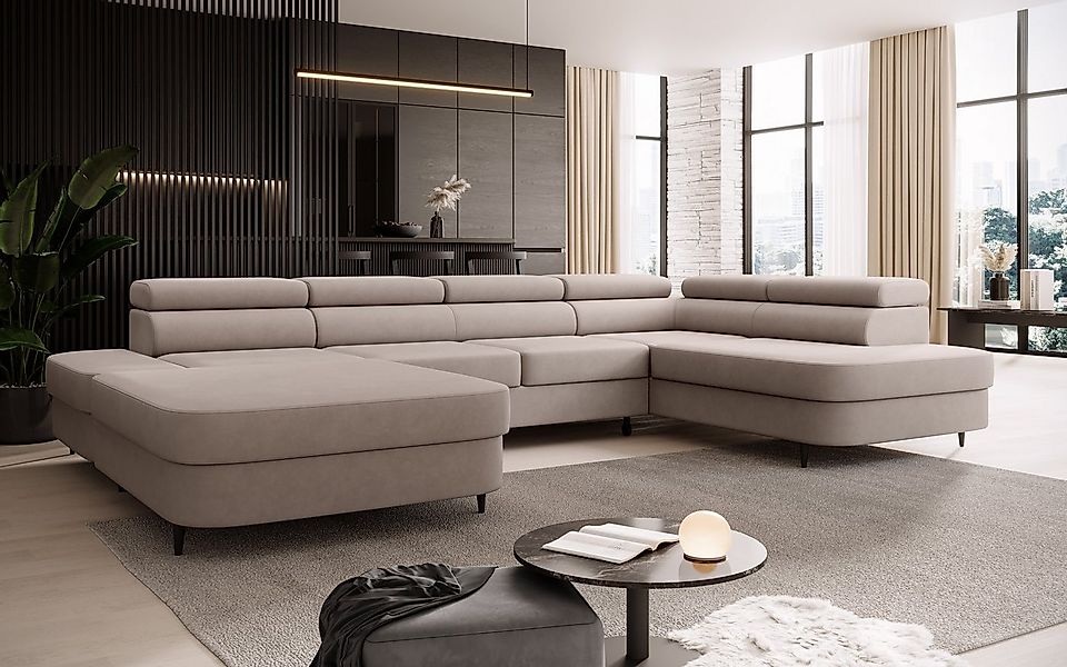 NEXT COLLECTION Ecksofa Priam U, mit Bettkasten, mit Schalffunktion, Metall günstig online kaufen