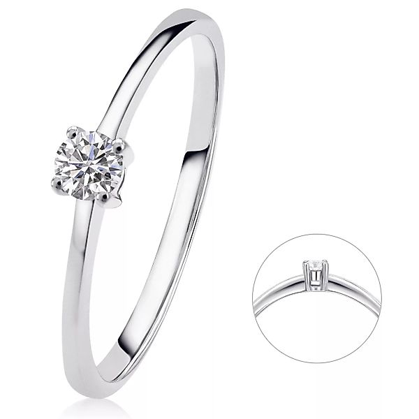 ONE ELEMENT Diamantring "0,10 ct Diamant Brillant Ring aus 585 Weißgold", D günstig online kaufen