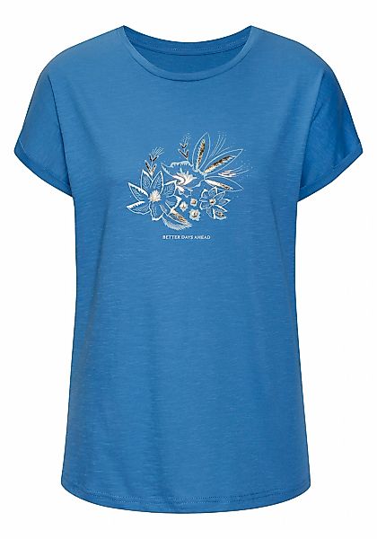 Vivance T-Shirt mit goldenfarben schimmerndem Folienprint aus weicher Baumw günstig online kaufen