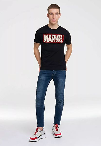 LOGOSHIRT T-Shirt "Marvel Comic Block Logo", mit coolem Print günstig online kaufen