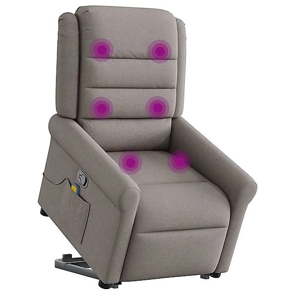 vidaXL Massagesessel mit Aufstehhilfe Taupe Stoff 3303331 günstig online kaufen