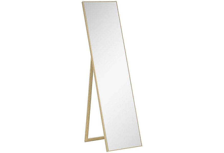 HOMCOM Standspiegel mit Ständer, freistehend, 40 x 150 cm, Natur (Set, 1-St günstig online kaufen