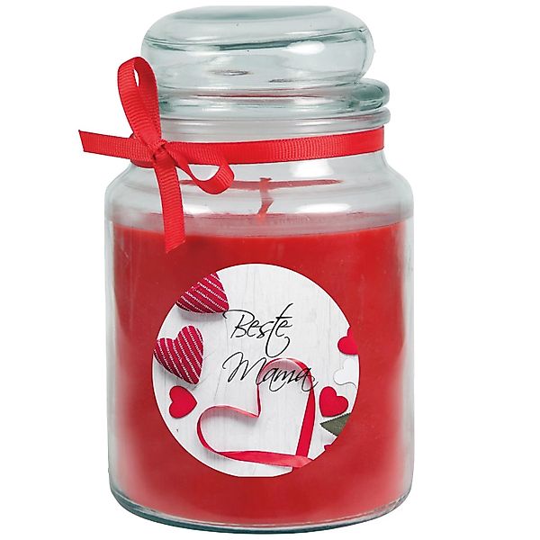 HS Candle Duftkerze & Glas Muttertag Rot Rose günstig online kaufen