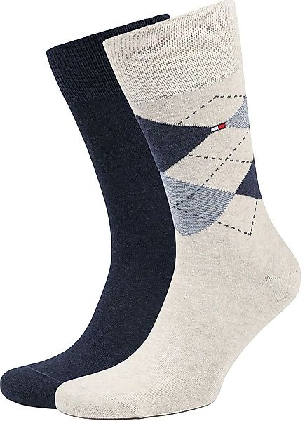 Tommy Hilfiger 2-Pack Socken Beige Melange - Größe 43-46 günstig online kaufen