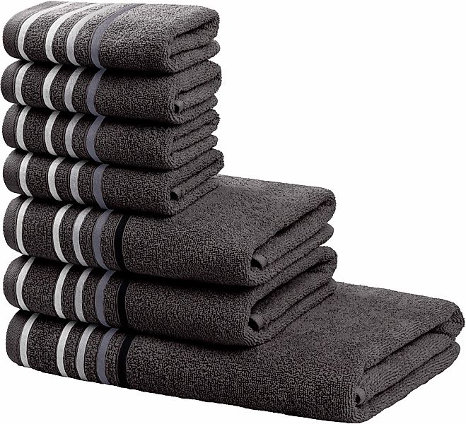 my home Handtuch Set "Niki, Duschtuch, Handtücher und Gästetücher" Set Walk günstig online kaufen