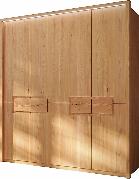 Home affaire Kleiderschrank "Léopoldine, aus Kernbuche, inkl. Passepartout" günstig online kaufen
