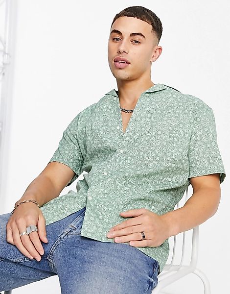 Harry Brown – Schmal geschnittenes, kurzärmliges Hemd mit Reverskragen und günstig online kaufen