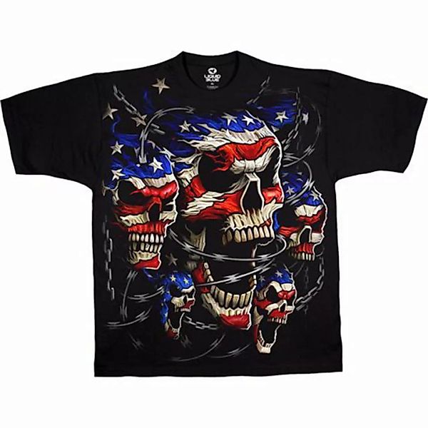 Liquid Blue T-Shirt Patriotic Skulls günstig online kaufen