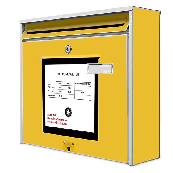 Banjado Briefkasten Weiß 36.2x32.2x10cm Groß / Inkl. Montagematerial & 2 Sc günstig online kaufen