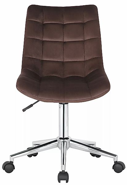 Bürostuhl Medford Samt Braun günstig online kaufen