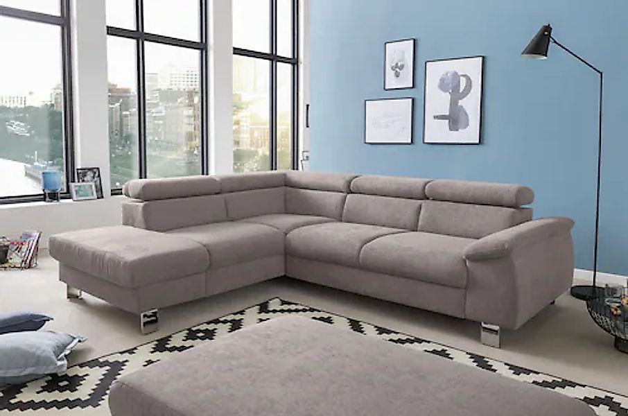 COTTA Ecksofa »Komaris L-Form, B: 249 cm« mit Kopfteilverstellung, optional günstig online kaufen