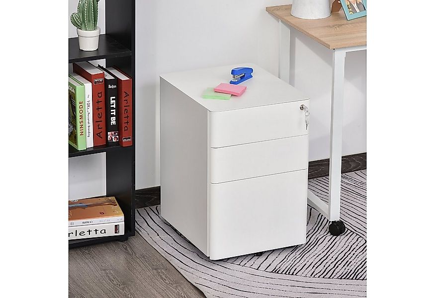 Vinsetto Rollcontainer mobiler Aktenschrank mit 3 Schubladen, (Aufbewahrung günstig online kaufen