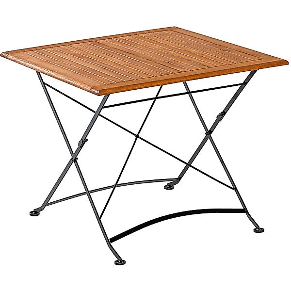Merxx Klapptisch Schlossgarten Quadratisch Holz Natur 90 cm x 90 cm günstig online kaufen