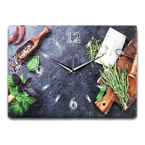 Kreative Feder Wanduhr Design-Wanduhr aus Stein günstig online kaufen